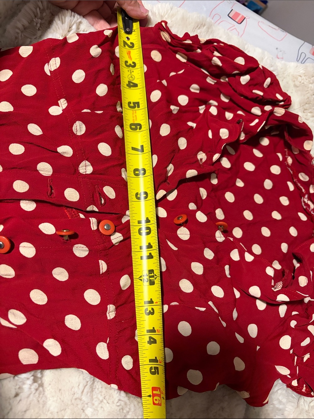 Betsey Johnson Red and White Polka Dot Fit-and-Flare Dress - Picture 8 of 9